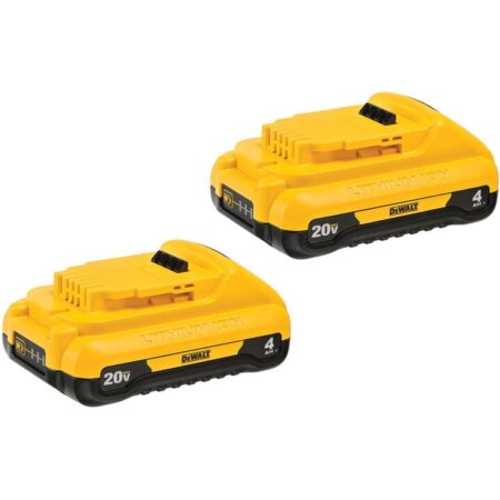 DEWALT 20V MAX 20V 4Ah Lithium Ion Power Tool Battery Pack with Fuel Indicator (2 Pack)