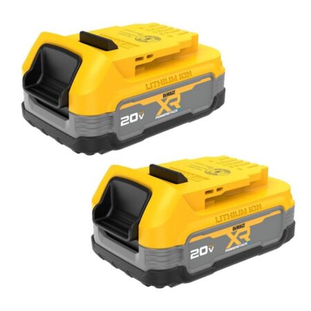 DEWALT 20V MAX XR POWERSTACK 20V 1.7Ah Lithium Ion Power Tool Battery Pack with Fuel Indicator (2 Pack)