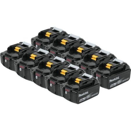 Makita 18V LXT 18V 5Ah Lithium Ion Power Tool Battery Pack with Fuel Indicator (10 Pack)
