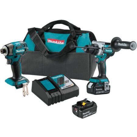 Makita 18V LXT Lithium-Ion Brushless Cordless 2 Piece Combo 5 Ah Kit